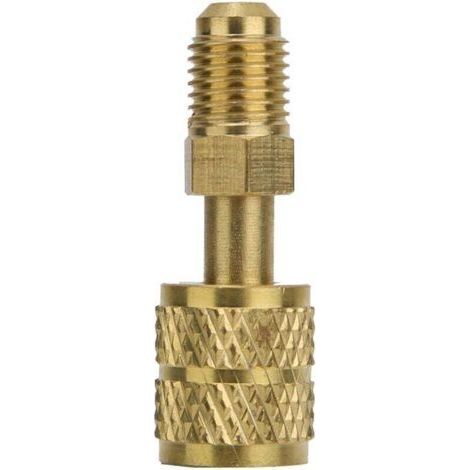 Ej.Life Nouvel adaptateur en laiton R410 1/4 "mle à 5/16" femelle tuyau de charge à pompe de haute qualité (1/4)