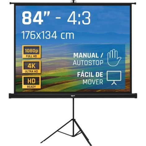 iggual PSITS176 84" 176x134cm Con Trípode+Bolsa (1/3)