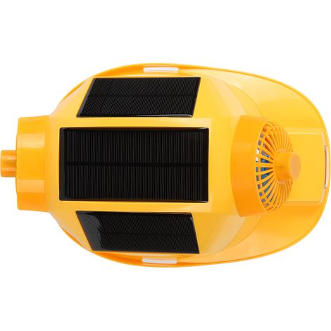 Bauhelm mit Doppellüfter und Solarlampe, Kopfschutz für Bau- und Heimwerkerarbeiten (1/5)