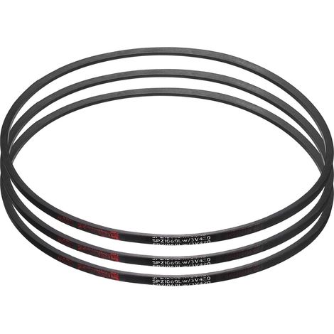 3Pcs SPZ-1060 Courroies Trapézoïdales en Caoutchouc 10mm Largeur de Transmission Industrielle, Puissance 1060mm Circonférence de Pas, 8mm Hauteur, 1073mm Circonférence Extérieure (1/5)