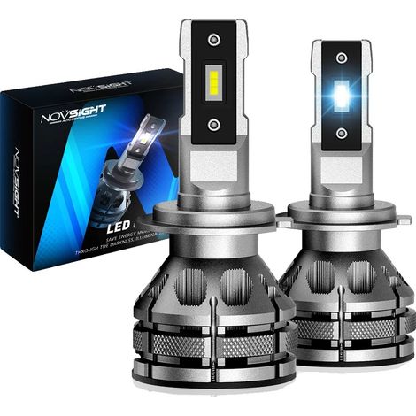 Bombillas para faros de coche, brillo de 6500K, diseño de bajo consumo, H7 (1/5)