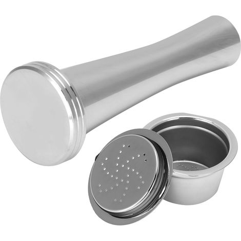 Set mit 2 wiederverwendbaren Kaffeefiltern inklusive Tamper, Bürste und Löffel für die Kfee Kaffeemaschine (1/5)