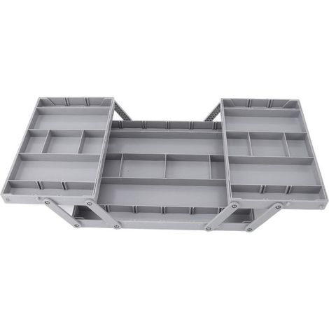 Organiseur de bureau pliable à 2 niveaux : tiroir à double rangée et plusieurs niveaux pour bijoux, cosmétiques, fournitures de bureau. Trois couches. (1/5)
