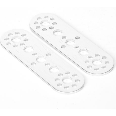 Deux plaques en aluminium, cinq trous, adaptées aux accessoires pour robots Tetrixrobotics. (1/5)