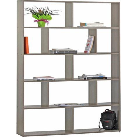 Libreria aperta in rovere scuro 124x160x24 cm (1/5)