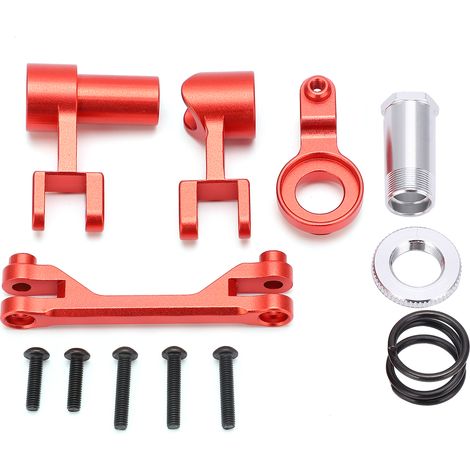 Guidon de direction en alliage d'aluminium métallique pour TRAXXAS UDR 1/7 camion RC rouge (1/5)