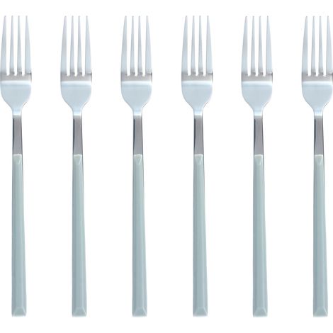 Lot de 6 fourchettes en acier inoxydable, COLORAMA