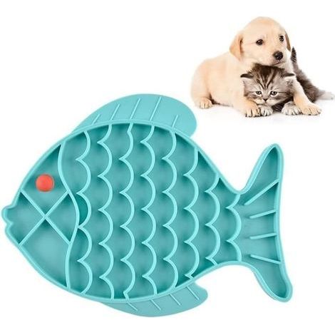Fressnapf mit Anti-Fress-Funktion, Leckmatte für Hunde oder Katzen, fördert die langsame Verdauung bei Hunden und Katzen. (1/4)