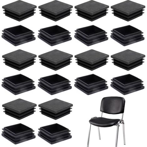 20 Stück quadratische Lamellenstopfen 40x40 30x30 35x35 mm für Vierkantrohre, quadratischer Kunststoffstopfen, Endkappe für Vierkantrohre, quadratische Kunststoffkappe, Vierkantrohrstopfen (20, 35x35) (1/5)