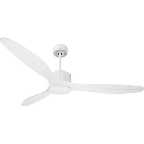 Modulo de KlassFan - Super destratificateur et ventilateur DC 166 cm Blanc pales bois blanc avec Lumière 30 à 60 m² (1/5)