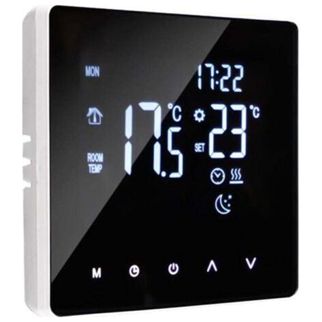 Thermostat intelligent, Thermostat programmable hebdomadaire à écran tactile LCD rétroéclairé pour la maison (1/4)