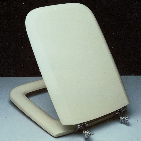 Idroweb – Abattant WC en bois polyester 34x41,3 cm – Couleur champagne – Fixation facile – Pour salle de bain moderne