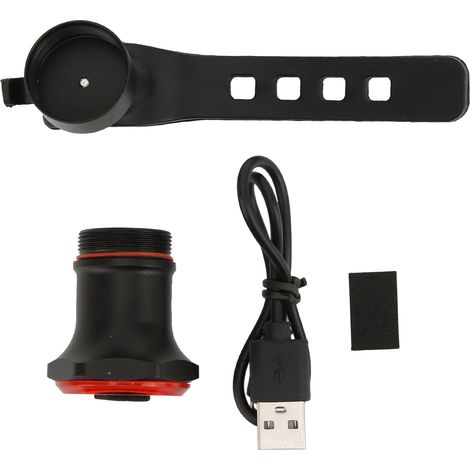 MEROCA WR25 Intelligentes Rücklicht für Fahrräder, Bremssensor, USB-aufladbar, Warnlicht, Sattelstützenmontage, hohe Helligkeit (100 lm), Schwarz (1/5)