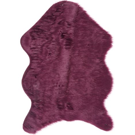 Tapis doux en fausse laine, tapis chaud, housse de chaise, tapis de sol pour chambre, canapé ou salon, violet (1/5)