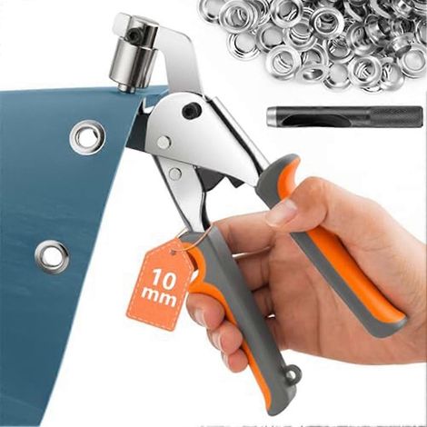 Kit de pince à œillets 10 mm - Pince à œillets manuelle pour cuir, toile, vêtements et bâches (1/5)