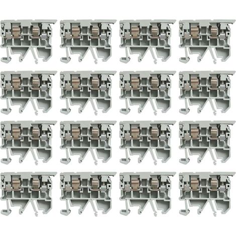 Lot de 25 borniers porte-fusibles à montage sur rail DIN 6,3 A, 500 V, adaptés pour boîtes de distribution, armoires et équipements haute pression (1/5)