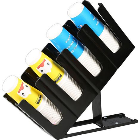 Distributeur de gobelets à café jetables avec porte-gobelets et couvercles en papier
