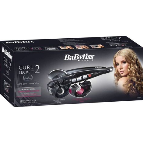 Babyliss C1300E Curl Secret Ionic 2 - Arricciacapelli Automatico, 2 Testine Intercambiabili, Intervallo di temperatura 190- 230° C, Nero, Diametro 25-35 mm (1/5)