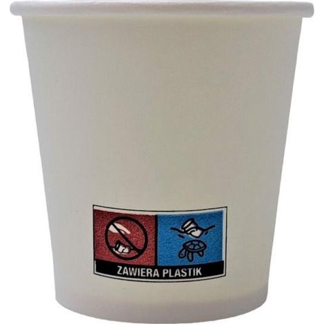 Pappbecher 100 ml, weiß, Enjoy Drink Go, 50 Stück SUP