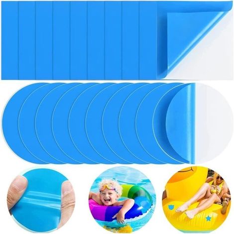 Lot de 20 Reparation Liner Piscine,Rustine Piscine,Kit Réparation Spa Gonflable pour Lit à Eau, Canapés/Piscines Gonflables (1/4)