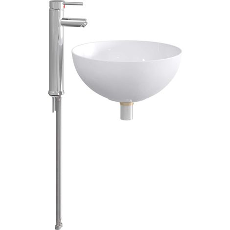 vidaXL Bathroom Wash Basin Chrome 35.5 x 35.5 x 14.5 cm Metal