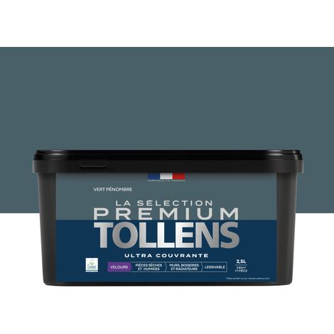 Tollens - Peinture intérieure couleurs - La Sélection Premium Velours - Ultra Couvrante - Vert Pénombre 2,5 L - 30m²
