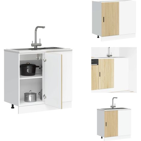 Meuble bas du lavabo chêne sonoma bois d'ingénierie - Meuble Bas Du Lavabo - Meubles Bas Du Lavabo - Meuble Bas De Cuisine - Meuble Bas Du Lavabo Pour Cuisine (1/5)