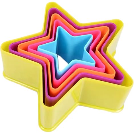 Emporte-pièce Ronde - Double Face - Polypropylène - Pour Biscuits Pâtisserie Et Pâte à Sucre - Lot de 6 (1/5)