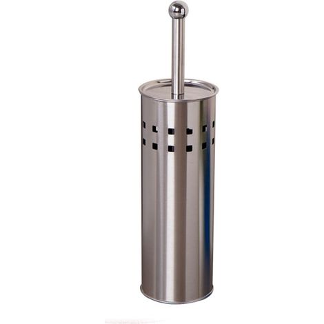 Brosse WC en acier inoxydable avec support, ensemble de brosse WC sur pied pour salle de bain, toilettes, design caché fermé (1/5)