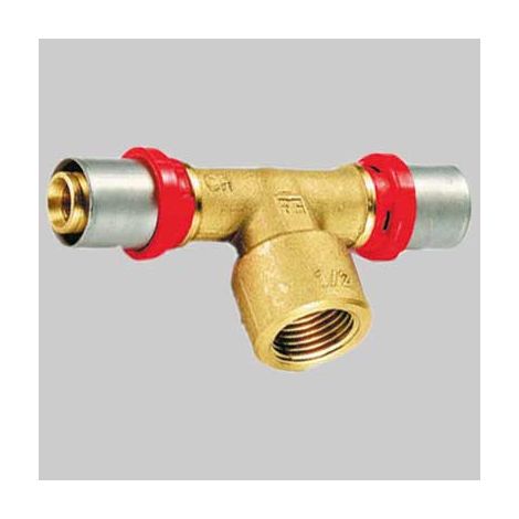 RACCORDO A TEE FEMMINA A PRESSARE TIEMME  16 x 1/2 x 16     TIEMME