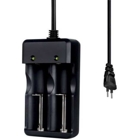 Chargeur Batterie Lithium 26650-18650-3 7 V-Recharge Rapide-Universel-Pour Lampe Torche-Femeo-1 Pièce