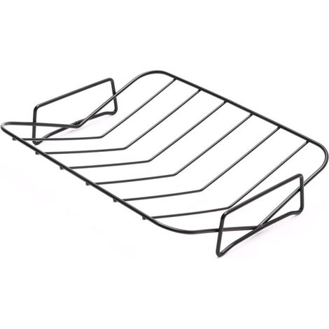 Grill Rack - V-Shaped Roasting Rack - For Turkey Roast Rib Chicken Pork Oven Grill - Carbon Steel - 36 x 25.4 x 11.4 cm - 1 Piece (1/5)