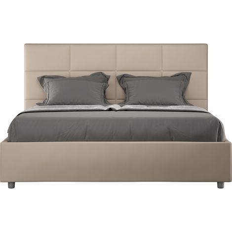 Letto Matrimoniale 160x190 cm con Rete Mika Tortora (1/5)