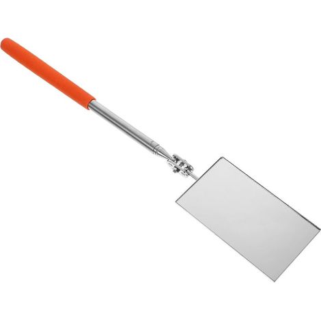Miroir d'inspection télescopique avec tête pivotante à 360° Miroir rectangulaire Extensible jusqu'à 47,5 cm de Long Miroir d'inspection sur bâton pour vérifier l'observation du véhicule (1/5)