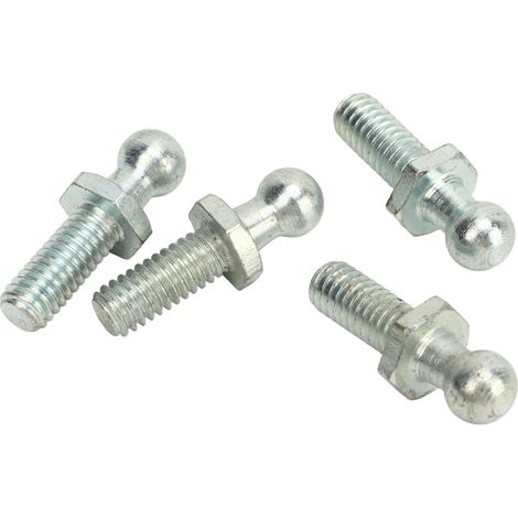 Satz von 4 Kugelgelenkbolzen 10 mm, 5/16-18 Gewinde, hohe Härte, robust und stabil, mit Unterlegscheiben, für Werkzeugkästen, Wohnmobile und Autos (1/2 Zoll). (1/5)