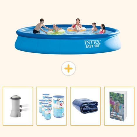 Intex Piscine Easy Set Ronde - 457x84 cm - 5-pièces SCB102 (1/5)