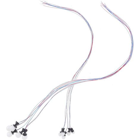 Décor Artistique Lampes de Simulation Résistantes à L'usure Intempéries en Plastique Lot de 5 pour Modèle Miniature pour Maison de Poupée et Jardin (1/5)