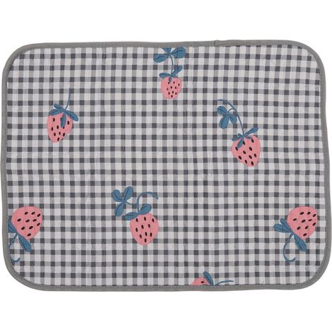 Lot de 5 alèses menstruelles à carreaux, 5 couches imperméables, coton pur lavable et réutilisable, protection anti-fuites pour bébé et femme. (1/5)