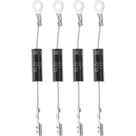 Set mit 4 Mikrowellendioden, Hochspannungs-Metalldioden-Gleichrichter – 9,50 x 0,70 x 0,70 cm – Schwarz (1/3)