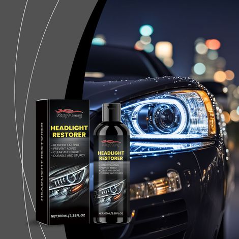 Car headlight cleaner, car headlight care, brightening, cleaning and polishing headlight cleaner -- 100ml
