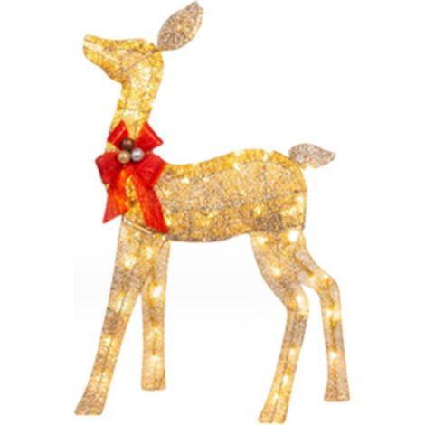 Ornement décoratif en forme de renne, sur le thème de Noël, pour la maison, la table, les fêtes et la décoration saisonnière des pièces.-AquaForge (1/5)