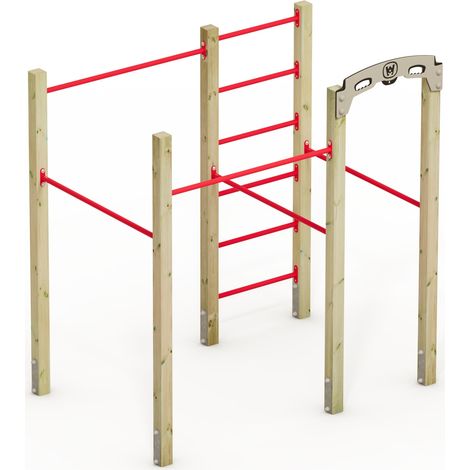Wickey Sprossenwand Wickey FIT Base 615 - Outdoor-Sportgerät, Kraftstation, Fitnessstation, Sportgeräte für zuhause, Workout, Krafttraining, Gymtower, Fitnessturm, 5 Jahre Garantie auf Holz- und HDPE-