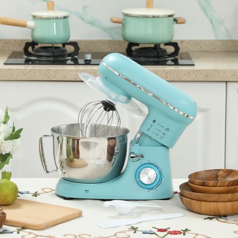 1300W Stand Mixer with 6 Speeds and 4.5L Stainless Steel Bowl, Overheat Protection and Baking Accessories for Effortless Cooking