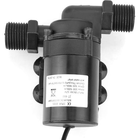 Pompe à Eau sans Balais 12V Pompe DC sans Balais Mini Submersible pour Chauffe-eau Solaire Aquarium avec Faible Bruit Débit 900L/H Hauteur 3.8M 0-80℃ (1/5)