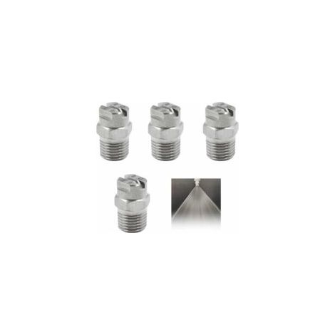 Embouts de pulvérisation pour nettoyeur haute pression CSPARKV – buse sectorielle remplaçable, raccord fileté en acier inoxydable 1/4", ouverture à 65°, 1,3 mm, lot de 4 (1/2)