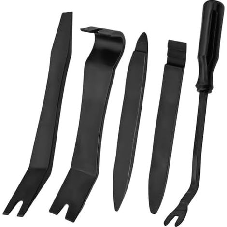 5PCS Multifonction Outil Démontage Installation, pour Voiture Radio Audio Garniture Intérieure Dash Tableau de Bord, Installateur Pry Noir 5 PCS (1/5)