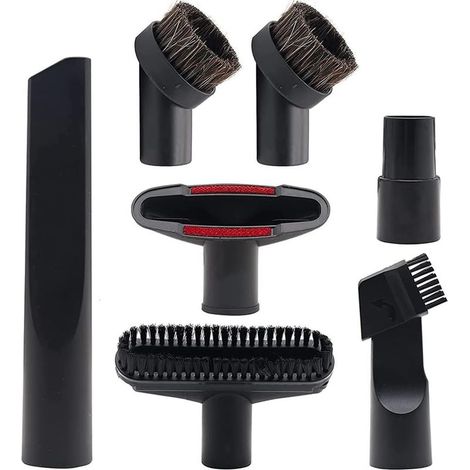 7 pièces accessoire aspirateur, embout plat, brosse canapé, tête 2 en 1, adaptateur 32 mm à 35 mm, pour nettoyage précis (1/5)