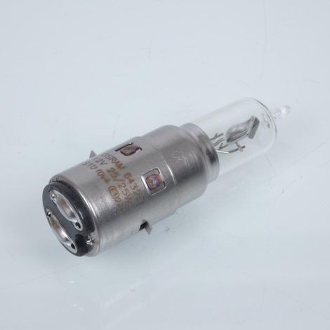 Ampoule Osram 12V 25/25W culot BA20d type S1 blanche pour moto (1/4)
