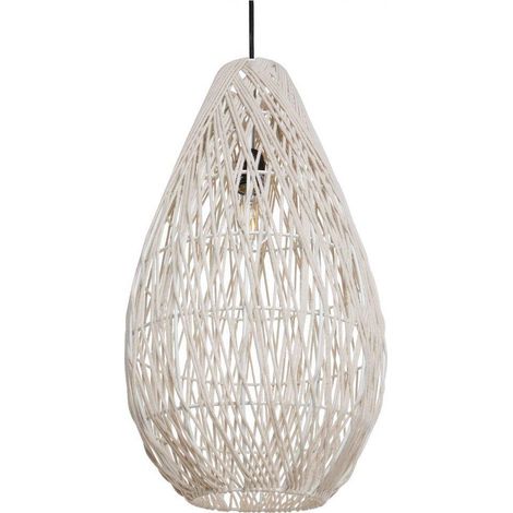 Beliani Lampadario in Cordino di Cotone Beige 31 cm Larghezza (1/3)