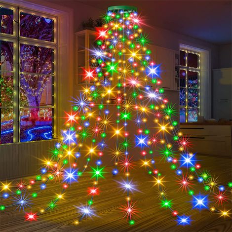 Weihnachtsbaumbeleuchtung, 280 LEDs, 8 Modi, geeignet für Weihnachtsbäume von 1,5 bis 2,4 Metern Höhe, UL-2M-zertifiziert, für den Innen- und Außenbereich, warmweiß
